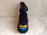 Clothes for a dachshund or small dog knitted winter wool warm jumper with a pattern