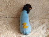 Clothes for a dachshund or small dog knitted winter wool warm jumper with a pattern
