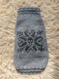 Clothes for a dachshund or small dog knitted winter wool warm jumper with a pattern
