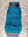 Clothes for a dachshund or small dog knitted winter wool warm jumper with a pattern
