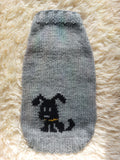 Clothes for a dachshund or small dog knitted winter wool warm jumper with a pattern