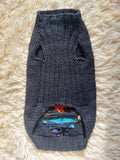 Clothes for a dachshund or small dog knitted winter wool warm jumper with a pattern