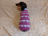 Dachshund knitted heart sweater, clothing Dachshund heart sweater, Valentine's day dog sweater, sweater for dachshunds, clothes for dog