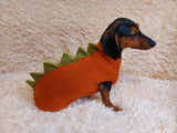 Dog dinosaur knitted clothes sweater, dinosaur sweater for dogs, original dog clothes dinosaur sweater