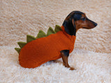 Dog dinosaur knitted clothes sweater, dinosaur sweater for dogs, original dog clothes dinosaur sweater