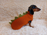 Dog dinosaur knitted clothes sweater, dinosaur sweater for dogs, original dog clothes dinosaur sweater
