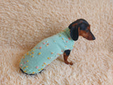 Jumper with flowers for a mini dachshund,Sweater with flowers and butterflies for miniature dachshund or small dog.