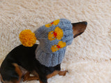 Duck clothes hat for dachshund or small dog