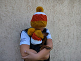Candy Corn Mommy and Dog Matching Hats: Pet Lover Halloween Hat Set