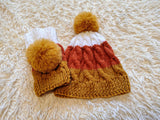 Candy Corn Mommy and Dog Matching Hats: Pet Lover Halloween Hat Set