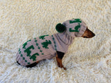 Dinosaur Costume for Dog Jumper and Pompom Hat Set