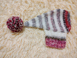 Winter Knitted Dog Clothes Hat with Pom Pom, christmas santa hat for dog, santa hat for dachshund