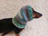 Warm winter snood for dogs, wool hat snood for dogs, winter wool scarf snood collar for dogs.