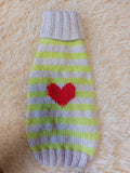 Sweater with hearts, wool sweatshirt for dog, hoodie for dachshund with heart