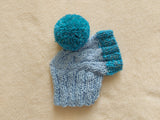 Pet snood hat winter warm wool snood hat for small dogs with pom pom pet gift dog gift