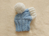 Pet snood hat winter warm wool snood hat for small dogs with pom pom pet gift dog gift