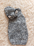 Gray wolf costume for dog sweater and hat, halloween wolf costume for pet