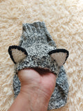 Gray wolf costume for dog sweater and hat, halloween wolf costume for pet