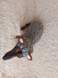 Вear hoodie for dog aran melange cable suit with ears for dachshund