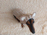 Вear hoodie for dog aran melange cable suit with ears for dachshund