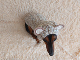 Вear hoodie for dog aran melange cable suit with ears for dachshund