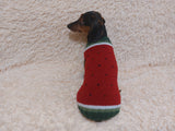 Watermelon sweater for small dogs, Watermelon knitted dog jumper, Watermelon small dog clothes