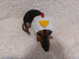 Easter chicken snood hat for dog
