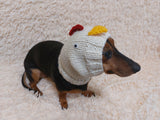Easter chicken snood hat for dog