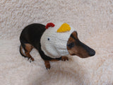 Easter chicken snood hat for dog