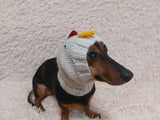 Easter chicken snood hat for dog