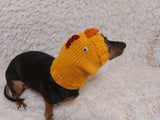 Easter chicken snood hat for dog