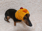 Easter chicken snood hat for dog