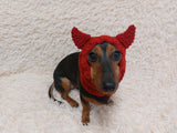 Devil snood hat for dogs