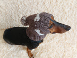 Pet Clothes Boned Hat with Pompom,Bone Dog Hat,Halloween Bonnet Hat for Dachshund Dog