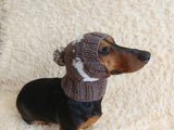 Pet Clothes Boned Hat with Pompom,Bone Dog Hat,Halloween Bonnet Hat for Dachshund Dog