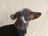 Pet Clothes Boned Hat with Pompom,Bone Dog Hat,Halloween Bonnet Hat for Dachshund Dog