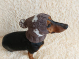 Pet Clothes Boned Hat with Pompom,Bone Dog Hat,Halloween Bonnet Hat for Dachshund Dog