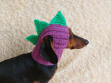 Dinosaur Snood Hat for Dog with Open Ears