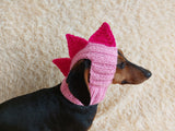 Dinosaur Snood Hat for Dog with Open Ears
