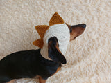 Dinosaur Snood Hat for Dog with Open Ears