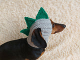 Dinosaur Snood Hat for Dog with Open Ears