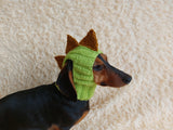 Dinosaur Snood Hat for Dog with Open Ears