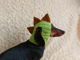 Dinosaur Snood Hat for Dog with Open Ears