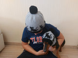 Angora Wool Mom and Dog Matching Hats, Mom and Pet Photo Shoot Hat Set, Dog Lover Gift