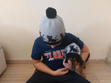 Angora Wool Mom and Dog Matching Hats, Mom and Pet Photo Shoot Hat Set, Dog Lover Gift
