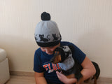 Angora Wool Mom and Dog Matching Hats, Mom and Pet Photo Shoot Hat Set, Dog Lover Gift