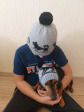 Angora Wool Mom and Dog Matching Hats, Mom and Pet Photo Shoot Hat Set, Dog Lover Gift