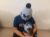 Angora Wool Mom and Dog Matching Hats, Mom and Pet Photo Shoot Hat Set, Dog Lover Gift