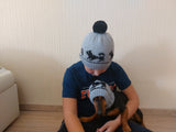 Angora Wool Mom and Dog Matching Hats, Mom and Pet Photo Shoot Hat Set, Dog Lover Gift