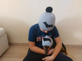 Angora Wool Mom and Dog Matching Hats, Mom and Pet Photo Shoot Hat Set, Dog Lover Gift